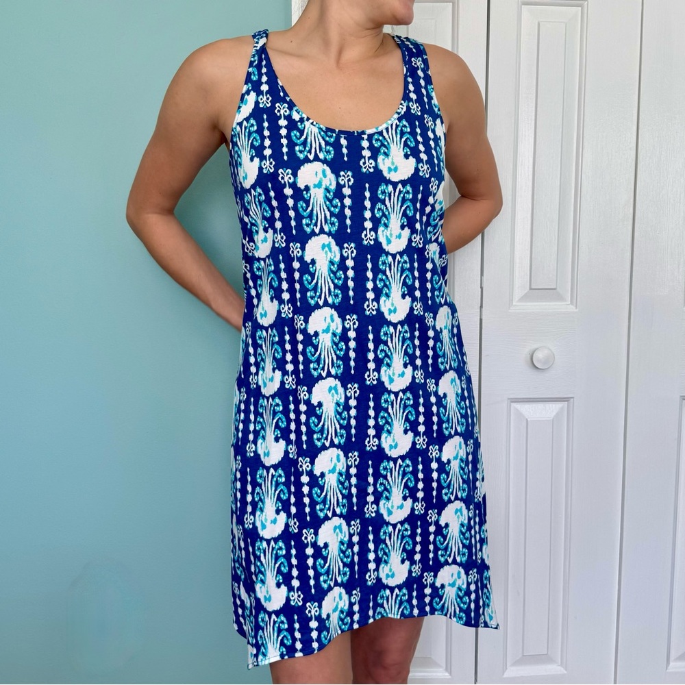 Lilly Pulitzer Blue and White Swim Coverup - Picture 2 of 7
